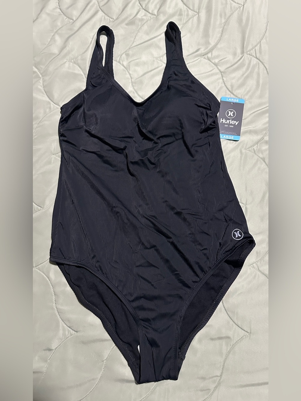 Hurley Women's One Piece Swimsuit - Black - size L